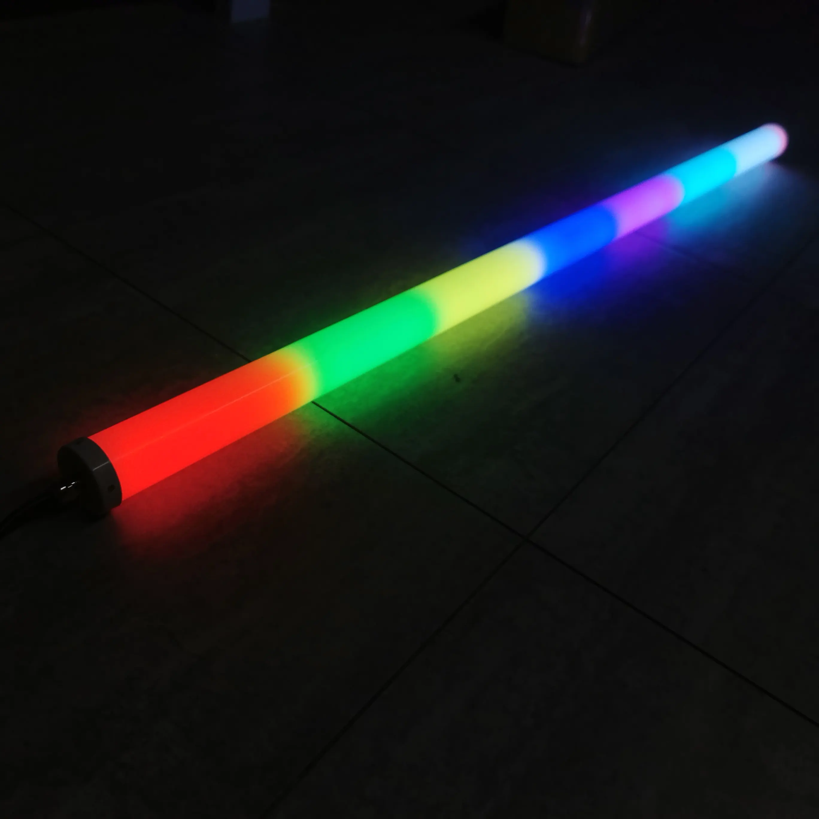 100ซม. Led RGB หลอดดิจิตอลไล่บาร์แข็งกันน้ำ12V 60พิกเซล Dia 40มม. ไฟนีออนเชิงเส้น