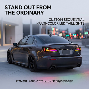 HCMOTIONZ Feux Arrière LED RGB Lexus IS250 IS350 ISF <span class=keywords><strong>2IS</strong></span> 2006-2013 Télécommande Animation Séquentiel Fumé - Product Image 2