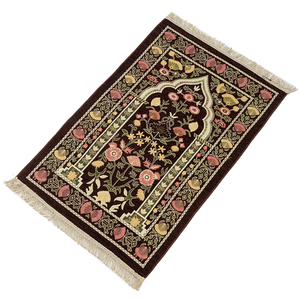 Alfombra persa floral ligera, superventas, portátil, tejida, encerada, lavable, adecuada para el hogar, pícnic, camping y para musulmanes. - Product Image 6
