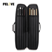 Sac de transport Pelove OEM durable 4BX5S pour queues de billard, 9 compartiments, grande capacité, poches portables pour accessoires de billard, idéal pour les tournois, en PU