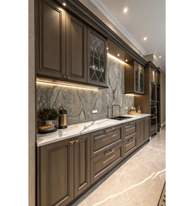 Tủ bếp gỗ rắn hiện đại tủ bếp gỗ rắn với ngăn kéo kéo ra tủ chất lượng xuất khẩu - Product Image 6