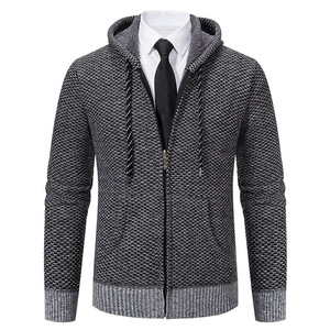 Chaqueta con Capucha para <span class=keywords><strong>Hombre</strong></span>, Moderna, con Logotipo Personalizado, con Cremallera, Cómoda, de Manga Larga, Informal, Urbana, con Cordón, Abrigada para Invierno - Product Image 1