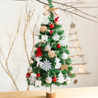 30cm Mini Künstlicher Weihnachtsbaum Tischdekoration Kleiner Feiertagsbaum für Büro Zuhause Party Dekoration