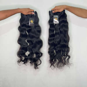 Unprocessed Mink Raw Virgin Indian Temple Human Hair Virgin Cuticle Aligned Wavy Indian <b>Curly</b> Human Hair <b>Extensions</b> Suppliers - Product Image 2