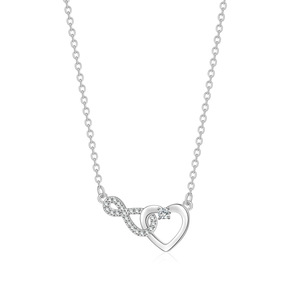 Mwsc — collier de mariage créatif avec pendentif infini, chaîne en argent et Zircon pour femme, Design Original - Product Image 5