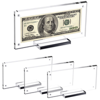Cadre d'affichage unique pour billets de banque américains Étui en acrylique moderne pour porte-monnaie en plastique pour dalle de billets de banque américains
