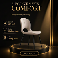 Chaise de salle à manger minimaliste en cuir, confortable, pour appartement, salon, table à manger, tabouret, mobilier commercial pour restaurants