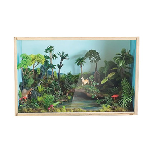 Wooden Diorama <strong>Box</strong> Deep Shadow <strong>Box</strong> Frame Large Display <strong>Box</strong> Display Case - Product Image 4