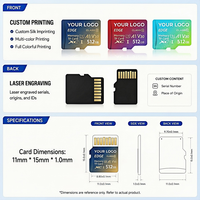 Carte mémoire MicroSDXC 128 Go Classe 10 U3 V30 fiable haute capacité MicroSD 4K pour drone, caméra d'action, personnalisation OEM