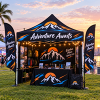 Tente pliante personnalisée, tente de salon professionnelle portable, imperméable, robuste, pour événements, expositions et festivals