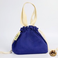 Sac à cordon personnalisé avec logo, pochette en toile de coton, fabricant de sacs de rangement, sac à poignée double usage, réutilisable, pour courses et déjeuner, en gros, OEM