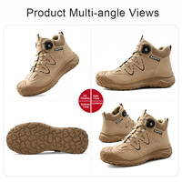 Chaussures de sécurité montantes GUYISA pour hommes, anti-écrasement, anti-perforation, imperméables, avec embout en acier, pour le travail en usine
