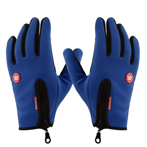 ZIYOUKE Orange Fleece Lined Touchscreen <b>Gloves</b> With Zipper For Motorcycle Riding Adult Unisex Winter Warm <b>Gloves</b> - Product Image 4