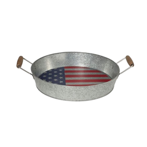 Mesa decorativa galvanizada bandeja de servir utensilios de cocina Hoteles y Restaurantes forma ovalada bandeja de servir comida bandeja de Metal - Product Image 6