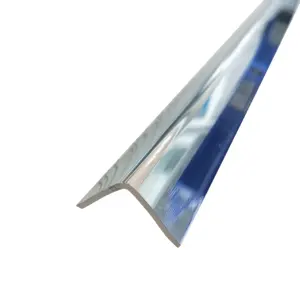 Profilé d'angle en plastique pour Extrusion PVC, revêtement argent, U, 1 mètre