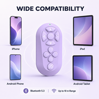 Télécommande sans fil OEM pour selfie, déclencheur, zoom, vidéo courte TikTok, 10 boutons, rechargeable par USB, compatible iOS et Android