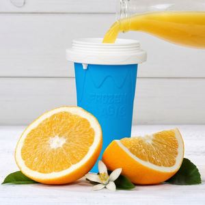 Quick-frozen Eco-friendly Double Layer Silicone Slushy Ice <b>Cream</b> <b>Maker</b> Squeeze Novelty Slush Cooling Cup - Product Image 2