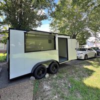 Remorque alimentaire vide entièrement pré-câblée électriquement et en matière de plomberie, carrosserie de camion alimentaire pour marché fermier, restauration, fleuriste, beauté mobile