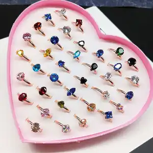 2024 Best Selling Rainbow Cubic Zirconia Anniversary Eternity Ring Multi colors Crystal Wedding Bands Rings for Women