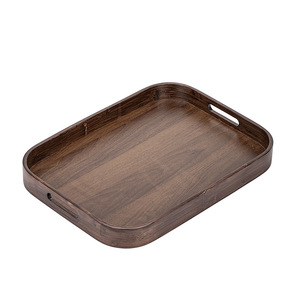 Bandeja Rectangular de Bambú con Imitación de Madera de Nogal, Plato para Servir Té, Opción de Logotipo Personalizado Disponible - Product Image 5