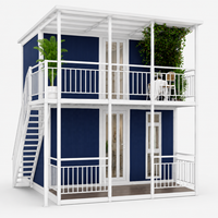 Maison conteneur moderne extensible à deux étages, écologique, 2, 3, 4 ou 5 chambres, préfabriquée, certifiée CE ISO
