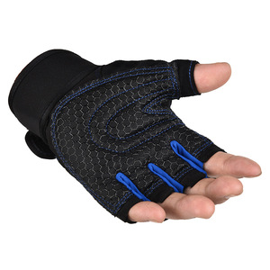 2026 Custom Logo Sports Workout Wrist Wrap Gel Pad Half Finger Fitness Outdoor Support Weightlifting Gym <b>Gloves</b> for Men - Product Image 2