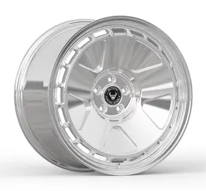 19 Inch Zwart/Zilver Aangepaste Kleur Fijne Lak 20 Inch 5X112 6061-t6 Lichtgewicht Concave Aluminium Auto Replica Gesmede Wielen