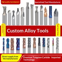 Fraise non standard sur mesure en acier au tungstène pour CNC, Couteau à billes, Couteau queue de pie, Foret étagé en T, Outil revêtu à 4 cannelures