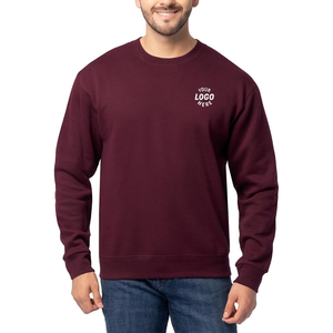 Logo personalizzato di alta qualità 250gsm maglia Pullover da uomo bordeaux girocollo felpa confraternita abbigliamento produttore - Product Image 1