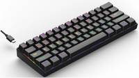 BOSSTON OEM H61 RGB Backlit Color Lighting Computer DIY Trading Mechanical Gaming Keyboard Blue Switch Wired Type C Hot