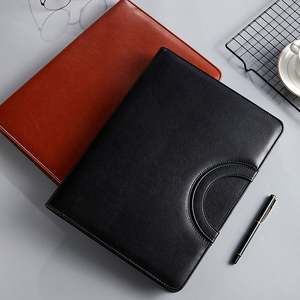 Custom Faux <b>Leather</b> Travel Organizer Ring Binder <b>Notepad</b> Zipper Closure Portfolio Documents Presentation Features Custom Logo - Product Image 3