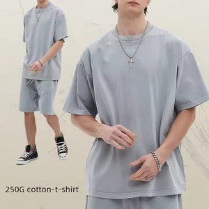 T-shirt ample pour homme en coton, épaules tombantes, vêtements de sport, logo personnalisé de qualité, t-shirt uni pour homme - Product Image 5