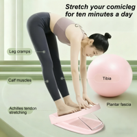 Planche inclinée d'étirement de mollet multifonctionnelle réglable-Matériau PP durable Conception écologique pour l'exercice de yoga Fitness en intérieur