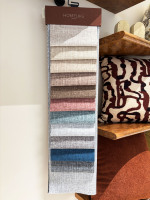 Tissu d'ameublement texturé en tricot warp 380 GSM, style couleur Morandi moderne, pour canapé, fauteuil, housse de coussin, oreiller, décoration de lit