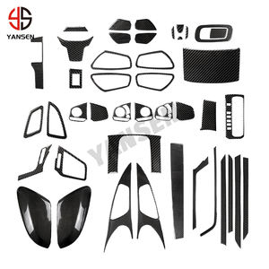 Adesivo Decorativo in Vera Fibra di Carbonio per Pannello Pulsanti del Volante per <span class=keywords><strong>Honda</strong></span> <span class=keywords><strong>Civic</strong></span> 10a Generazione 2016-2019 - Product Image 6