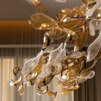 Lustre personnalisé de haute qualité, lampe décorative LED, luminaires en verre de Murano pour hôtels/villas