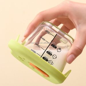 Boîte de conservation alimentaire en verre pour bébé avec couvercles en silicone, anti-fuite, bol d'alimentation pour tout-petit, sans BPA, boîte pour aliments complémentaires - Product Image 6