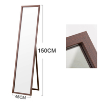 Miroir sur pied pleine longueur en bois de chêne naturel, vente en gros, pour la décoration de la maison, des hôtels et des appartements