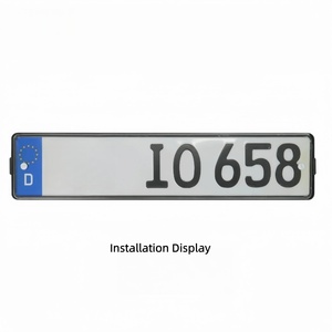 Cadre de plaque d'immatriculation de <span class=keywords><strong>voiture</strong></span> européenne personnalisé, prix d'usine, cadre de plaque d'immatriculation en plastique ABS avec accessoires - Product Image 5