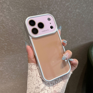 เคสโทรศัพท์กระจกเลนส์ AG สีนีออนสดใสสำหรับ iPhone 18 17 16 15 14 Pro Max กรอบกล้องแบบดั้งเดิม ฝาหลังไล่เฉดสี Dopa mine รุ่นใหม่ - Product Image 4