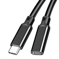 Kabel Ekstensi USB3.2 20Gbps Panjang 5m, Adaptor untuk Proyeksi 8K dan Hard Disk, Bahan Aluminium Alloy, Tipe C Male ke Female