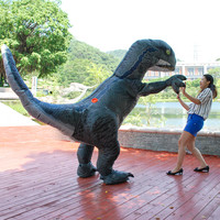 Costume de dinosaure T REX costume d'inflation corporelle en latex costume de dinosaure gonflable Chub Dragon