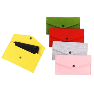 Cartera de Fieltro Plegable Unisex, Portátil, Duradera, Elegante y Moderna, con Botón, Multifuncional, Bolsa Personalizada para Guardar Dinero en Efectivo - Product Image 1