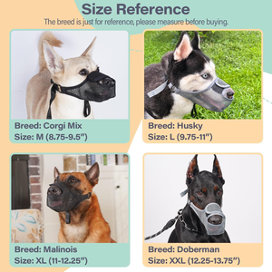 Fournitures d'entraînement pour animaux de compagnie : Muselière pour chien anti-morsure, anti-aboiement et anti-mastication, en maille respirante et douce, cache-bec. - Product Image 3