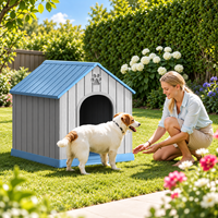 Nichoir pour chien en plastique robuste, imperméable, pour extérieur, avec sol surélevé et ventilation