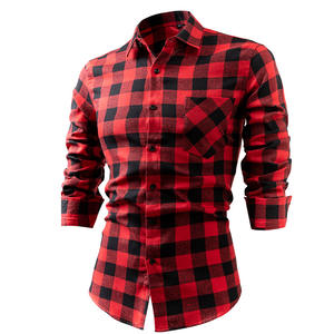 Para <span class=keywords><strong>Amazon</strong></span>, camisa de franela informal de <span class=keywords><strong>manga</strong></span> <span class=keywords><strong>larga</strong></span> para <span class=keywords><strong>hombre</strong></span>, a cuadros cepillados, superventas, estilo transfronterizo, cierre de un solo pecho para - Product Image 6