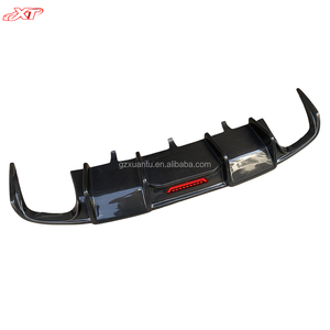 Lèvre de becquet en Fiber de carbone de Style KB avec lumière LED pour <span class=keywords><strong>Audi</strong></span> <span class=keywords><strong>A6</strong></span> C7 diffuseur de pare-chocs arrière Bodykit 2012-2015 - Product Image 2