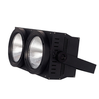 Projecteur de scène LED COB 2x100W 6000K avec DMX512 et contrôle sonore, indice IP33, dimmable, pour parcs à thème