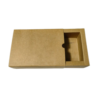 Boîte cadeau en carton avec tiroir coulissant, estampage à chaud sur papier kraft, logo en relief, papier couché personnalisé, pelliculage mat, éponge