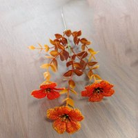 Fleurs artificielles en soie, rose unique, plante verte artificielle, décoration de mariage et de maison, objet décoratif, fait main, moderne, écologique